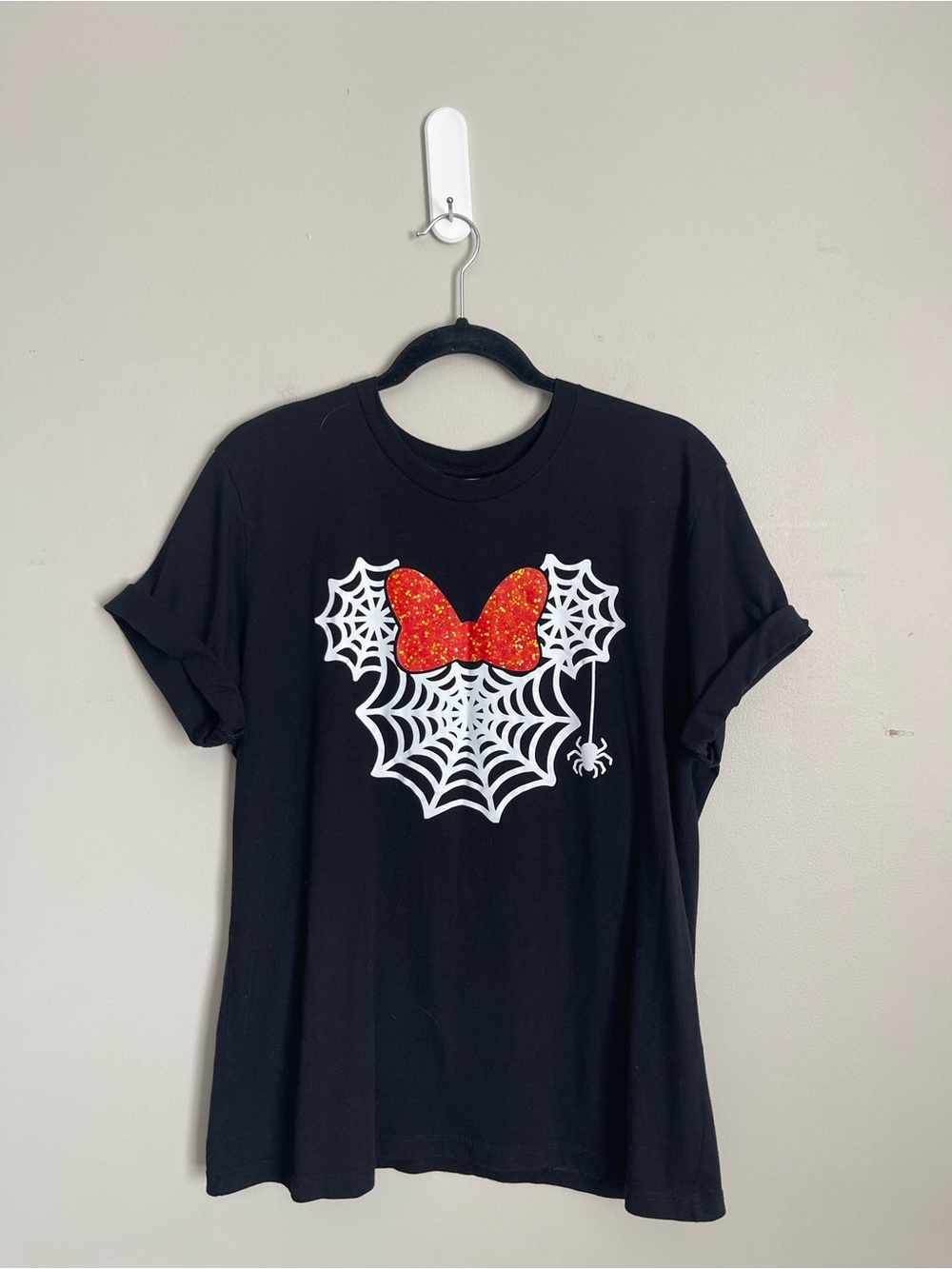 BELLA CANVAS Black Disney Minnie Mouse Halloween Tee Sz L